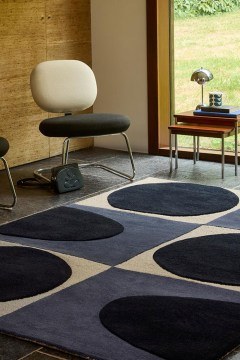 Carpet Spot Square 157908 Blue-Navy-Beige 160X230 Orla Kiely