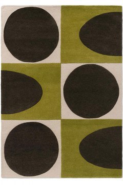 Carpet Spot Square 157907 Walnut-Lichen-Beige 120X180 Orla Kiely