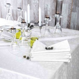 Tablecloth Bensimon White Rythmos WHITE