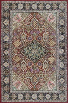 Handmade Carpet Persian Ghom Wool 214X140