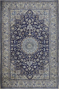 Handmade Carpet Persian Nain Fine Wool-Silk 200X306