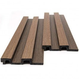 Πάνελ Τοίχου Εσωτερικού Χώρου Ps Με 3D Πηχάκια Residence 14 12,2x2,1x290cm Golden Brown-Oak New Plan GOLD-BROWN