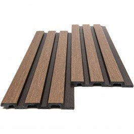 Πάνελ Τοίχου Εσωτερικού Χώρου Ps Με 3D Πηχάκια Piano 11 12,2x1,2x290cm Golden Oak-Dark Brown New Pla GOLD-BROWN