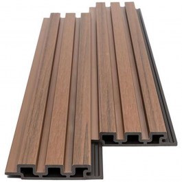 Πάνελ Τοίχου Wpc 2ης Γενιάς Με 3D Πηχάκια 5510 14,7x2,5x290cm Teak New Plan TEAK