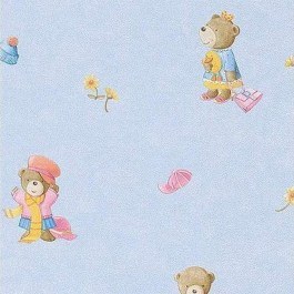 Ταπετσαρία Τοίχου Bambino New Rasch 123067 53x1005cm Blue-Multi New Plan BLUE-MULTI