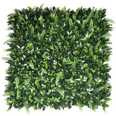 Synthetic Decorative Foliage Panel Porto 50x50cm A040 Gentle Jungle Green-White New Plan