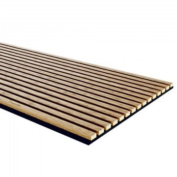 Wpc Wall Panels With Slats Acoustic 3D Trend 6880 Pecan 20mm 60x278cm NewPlan