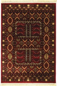 Σετ Χαλιά Κρεβατοκάμαρας 3Τμχ. Persia 2273 Burgundy Με Κρόσσι New Plan