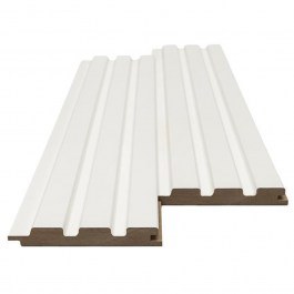 Πάνελ Τοίχου Mdf Με Πηχάκια 3D 502040 Beat St 16mm 11,9x275cm White New Plan WHITE