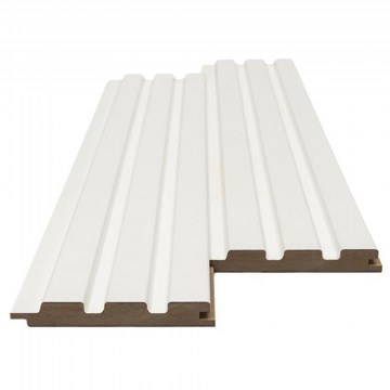 Πάνελ Τοίχου Mdf Με Πηχάκια 3D 502040 Beat St 16mm 11,9x275cm White New Plan