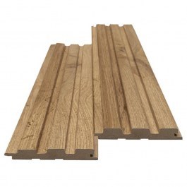 Πάνελ Τοίχου Mdf Με Πηχάκια 3D 508090 Beat St 16mm 11,9x275cm Pecan New Plan LIGHT BROWN