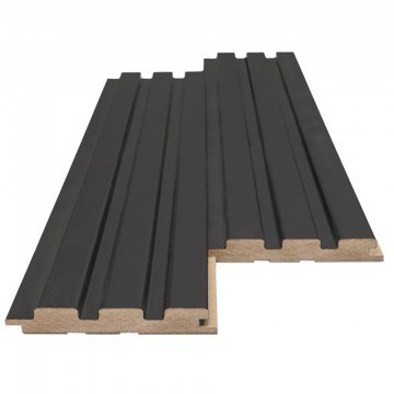 Πάνελ Τοίχου Mdf Με Πηχάκια 3D 507090 Beat Dl 16mm 11,9x275cm Black Lead New Plan