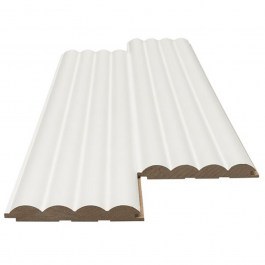 3D Slat Mdf Wall Panel 802040 Wave St 16mm 11,9x275cm White New Plan WHITE