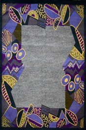 Χαλί Tappeto Μάλλινο 004 Grey-Purple GREY-PURPLE