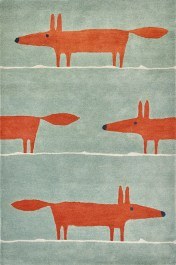 Χαλί Mr Fox 025313 Mint-Orange Poppy Scion MINT-ORANGE