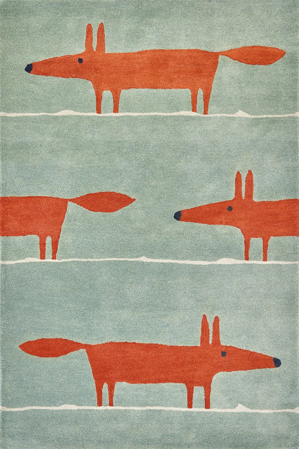 Χαλί Mr Fox 025313 Mint-Orange Poppy Scion