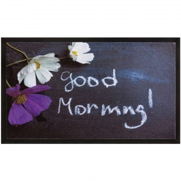 Entrance Mat Image 059 Good Morning 45X75cm Dark Blue Sdim