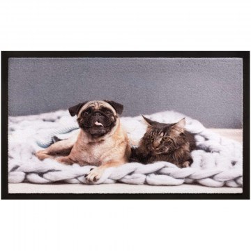 Entrance Mat Image 012 Cat Dog 40X60cm Grey-Beige Sdim
