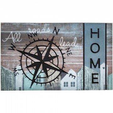 Πατάκι Εισόδου Ecomat 012 Compass Road Home 45X75cm Beige Sdim