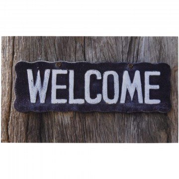 Πατάκι Εισόδου Gallery 008 Welcome Grain 45X75cm Dark-Brown Sdim