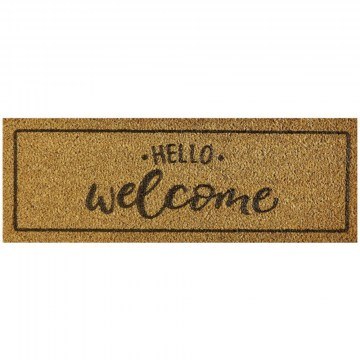 Entrance Mat Finesse 475 Hello Welcome 26X75cm Beige-Black Sdim