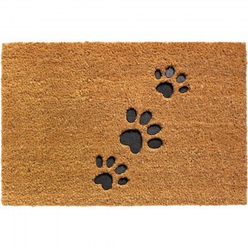 Entrance Mat Ruco Embossed Rubber 004 Paws 40X60cm Beige-Black Sdim