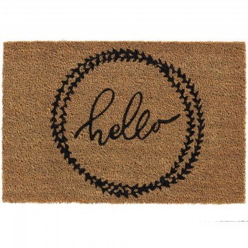 Πατάκι Εισόδου E-Coco 002 Hello 40X60cm Beige-Black Sdim