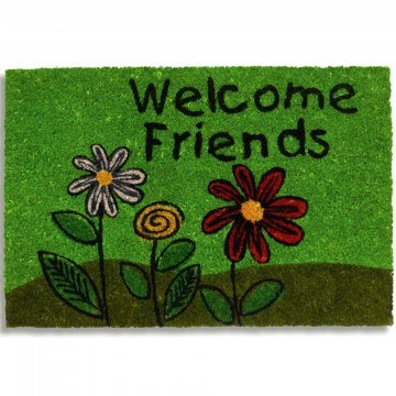 Πατάκι Εισόδου Ruco Print 401 Welcome Friends 40X60cm Green Sdim