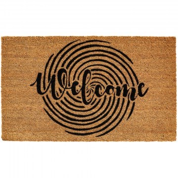 Πατάκι Εισόδου Ruco Print 628 Welcome Circle 45X75cm Beige-Black Sdim