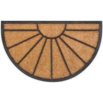 Entrance Mat Bombay 077 Sun Halfround 45X75cm Beige-Black Sdim