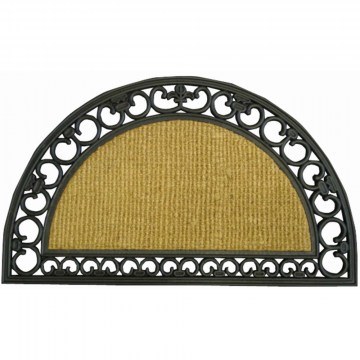 Πατάκι Εισόδου Gazelle 200 Half Round 45X75cm Beige-Black Sdim
