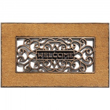 Entrance Mat Mathara 002 Welcome 45X75cm Natural Beige Sdim