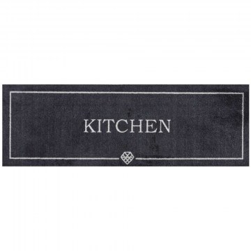 Kitchen mat Soft & Deco 720 Kitchen Diamond 50X150cm Black Sdim