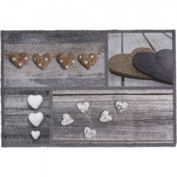 Πατάκι Εισόδου Ambiance Hearts 870 50x75cm Beige-Grey Sdim