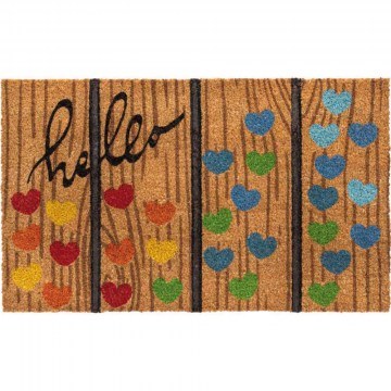Entrance Mat Ruco Style Hello Hearts 007 45x75cm Beige-Multi Sdim