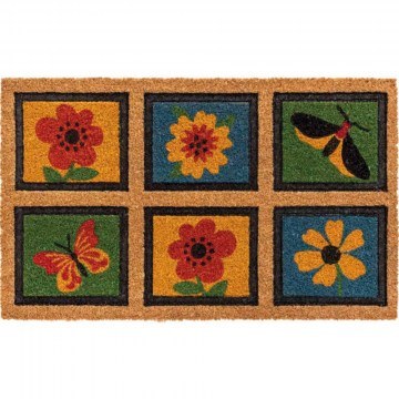 Entrance Mat Ruco Style Six Squares 010 45x75cm Beige-Multi Sdim
