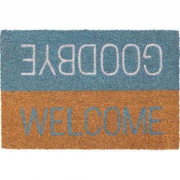 Entrance Mat Ruco Print Welcome Goodbye 809 40x60cm Natural-Blue Sdim