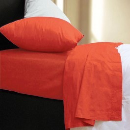 Bed Sheet With Rubber Basic Orange Nef-Nef ORANGE
