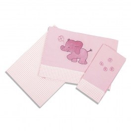 Baby Bed Sheets Set Baby Elephant 15 Dim PINK