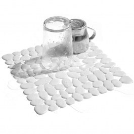 Ταπέτο Νεροχύτη Αντιολισθητικό Riverstone 06005.001 26,5x26,5cm Pvc White WHITE