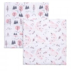 Muslins (Set 2pcs) Unicorn Multi Funna Baby