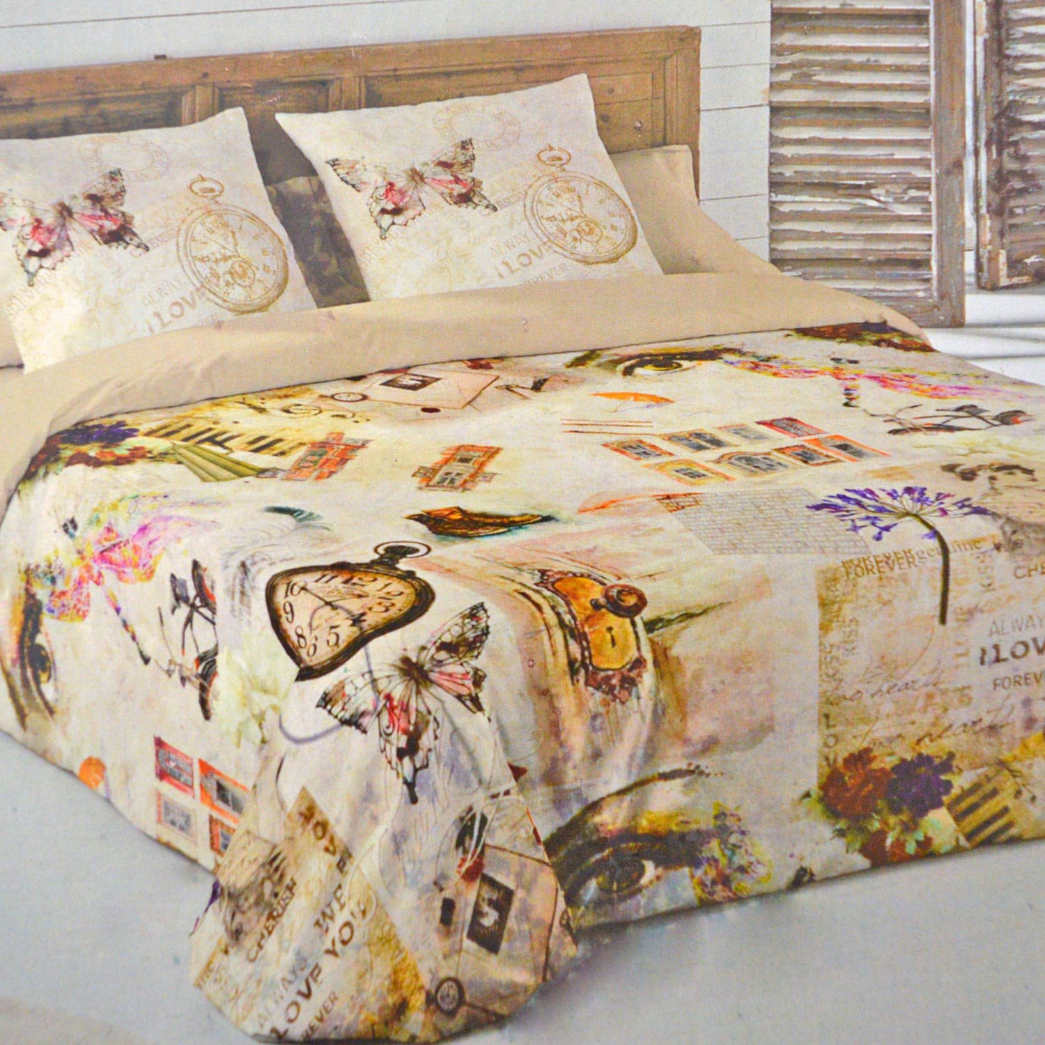 Κουβερλί Σετ 3τμχ. 2164 Beige-Multi Vesta Home