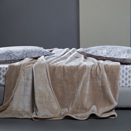 Κουβέρτα Notte 26 Βελουτέ Beige Kentia BEIGE