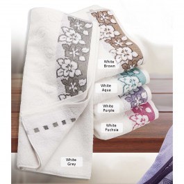 Πετσέτα Ερατώ Λευκό-Φούξ DimCol WHITE-RED-PURPLE