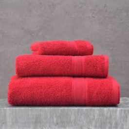 Πετσέτα Illusion Σετ 3τμχ Red Ρυθμός RED