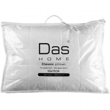 Μαξιλάρι Ύπνου Πούπουλο-Φτερό Classic 1021 White Das Home