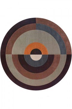 Χαλί Vittoria 9780012/7121 Red-Grey Round Carpet Couture