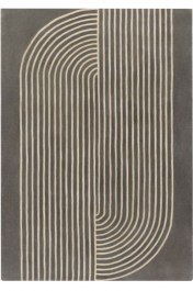 Carpet Stripes Iron Grey-Beige 170X240 Carpet Couture GREY-BEIGE