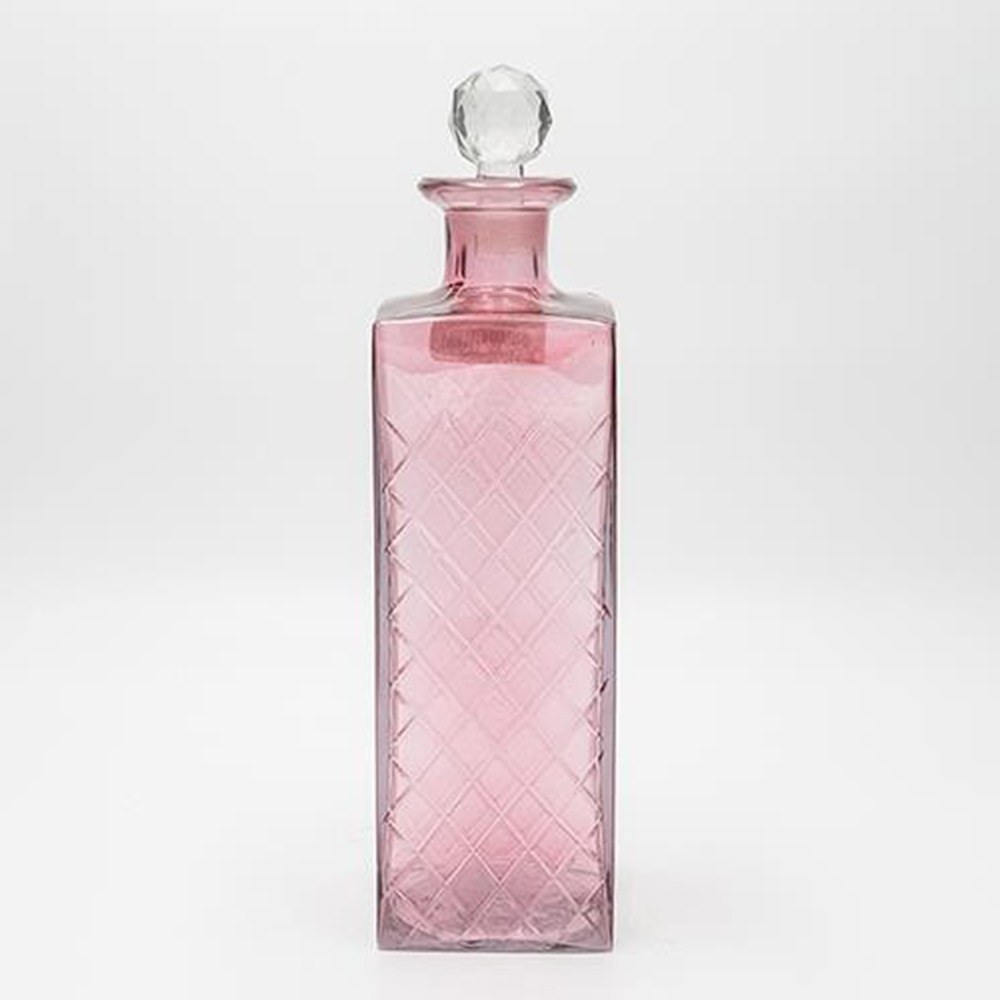 Διακοσμητική Καράφα Με Πώμα 752-10533 Φ8x31cm Pink Estheti Home