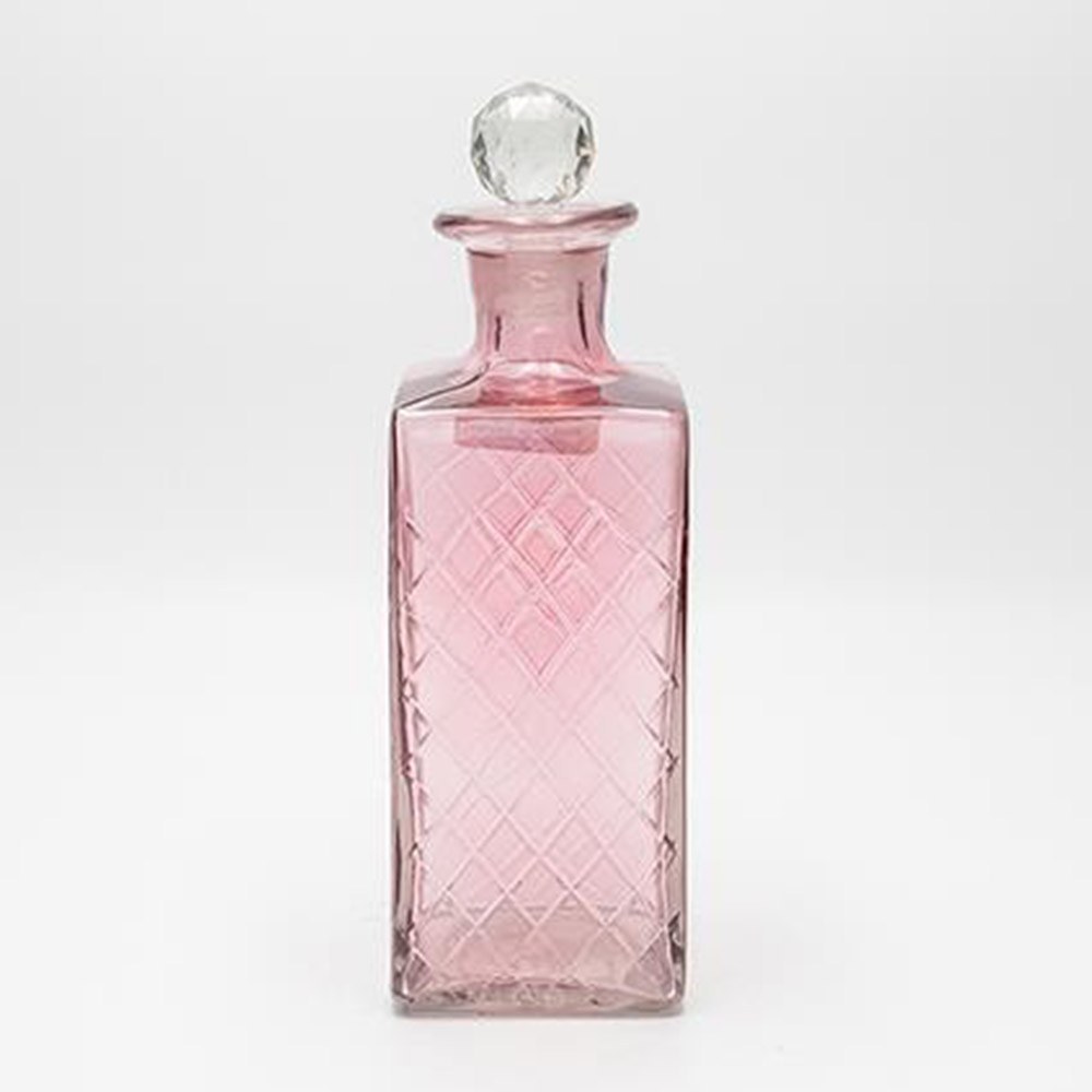 Διακοσμητική Καράφα Με Πώμα 752-10534 Φ8x25cm Pink Estheti Home